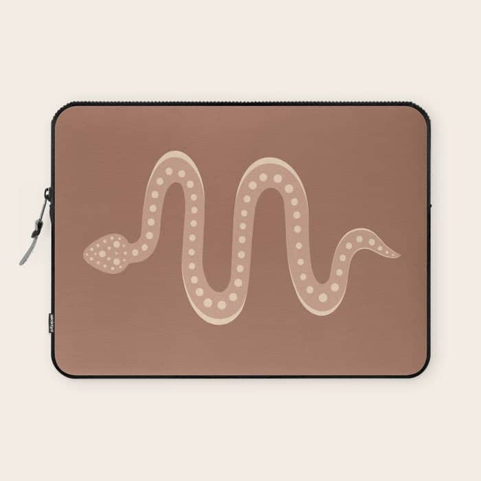 Minimal Snake - Neutral Rose Laptop Sleeve