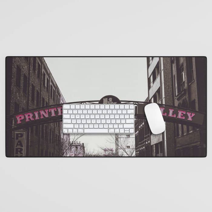 Printers Alley Nashville Tennessee Desk Mat