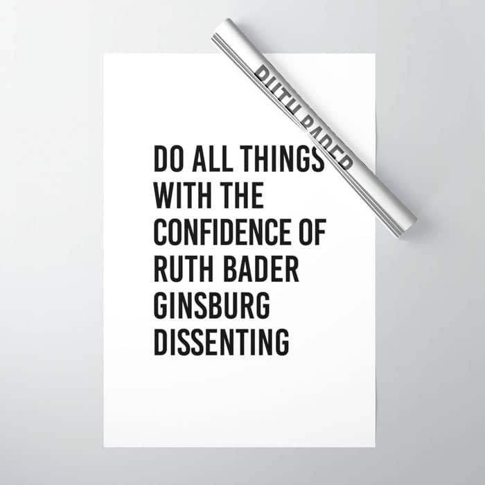 Do All Things With The Confidence Of Ruth Bader Ginsburg Dissenting Wrapping Paper
