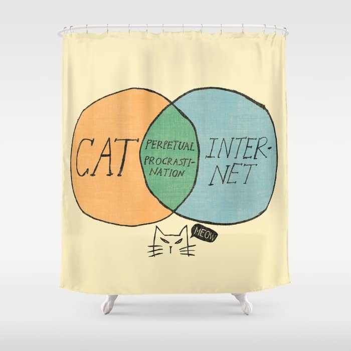 Perpetual Procrastination Shower Curtain