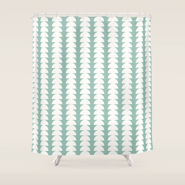 Maude Pattern - Teal Green Shower Curtain