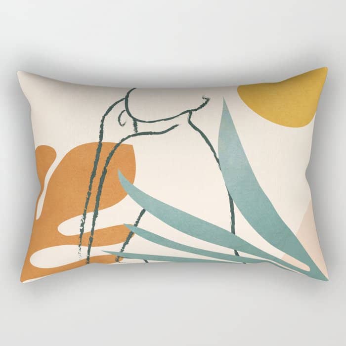 Minimal Line In Nature Iii Rectangular Pillow
