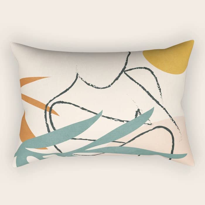 Minimal Line In Nature Ii Rectangular Pillow