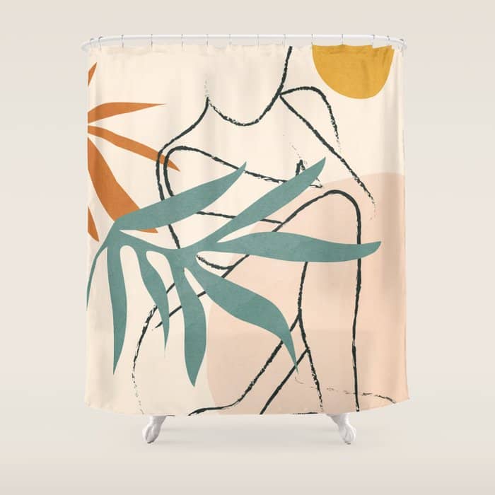 Minimal Line In Nature Ii Shower Curtain