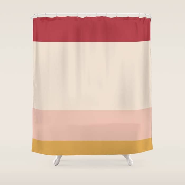 Contemporary Color Block Ii Shower Curtain