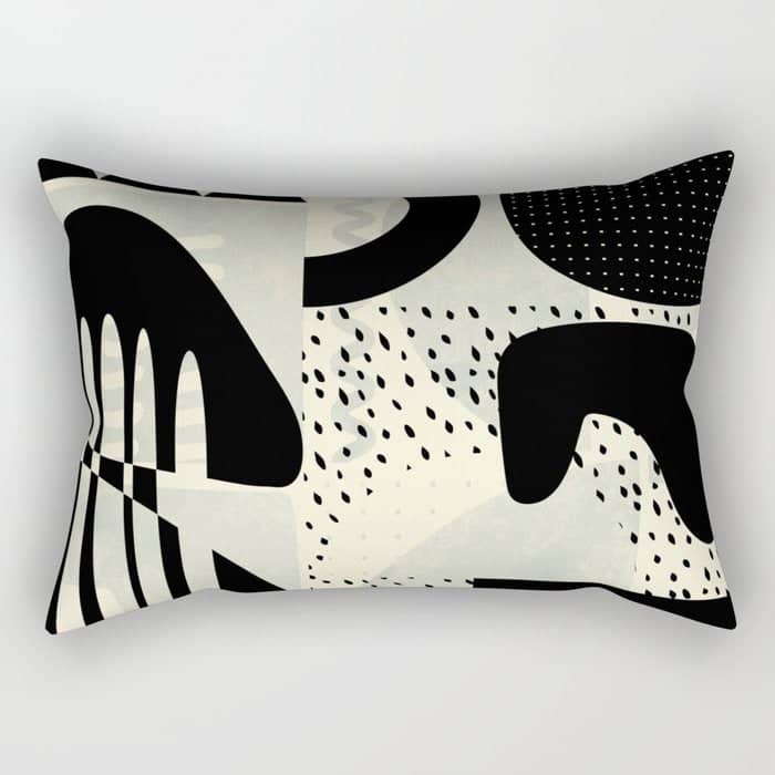 Mid Century Geometric Abstract Rectangular Pillow