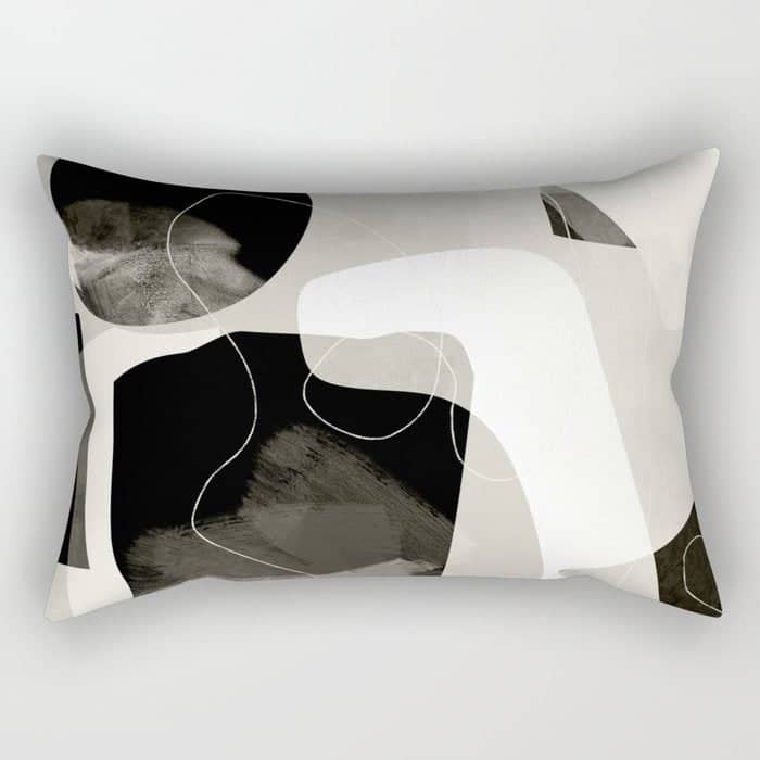 Moon Shine Abstract Art Rectangular Pillow