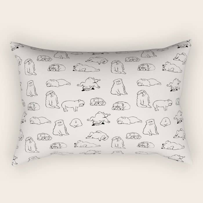 More Sleep English Bulldog Rectangular Pillow