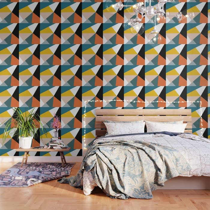 Triangles Abstract Colorful Art Wallpaper