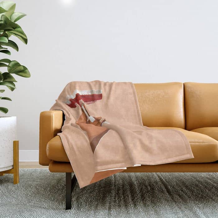 Cheers To Love, Laughter & Happily Ever After #Painting #Illustration Throw Blanket