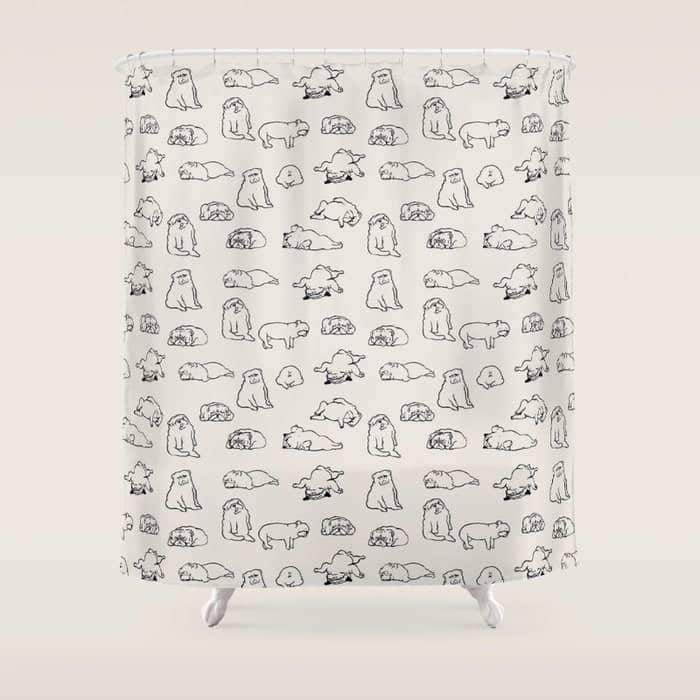 More Sleep English Bulldog Shower Curtain