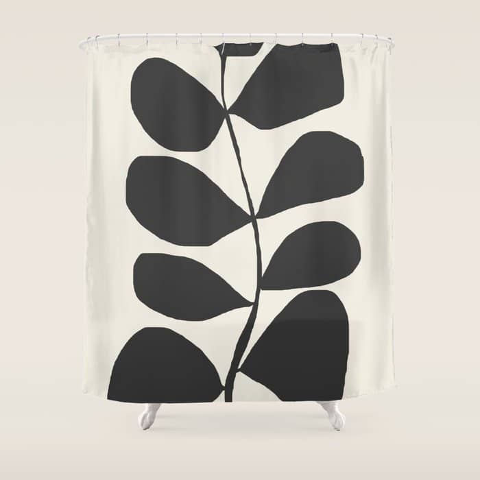 Abstract Minimal -Plant 3 Shower Curtain