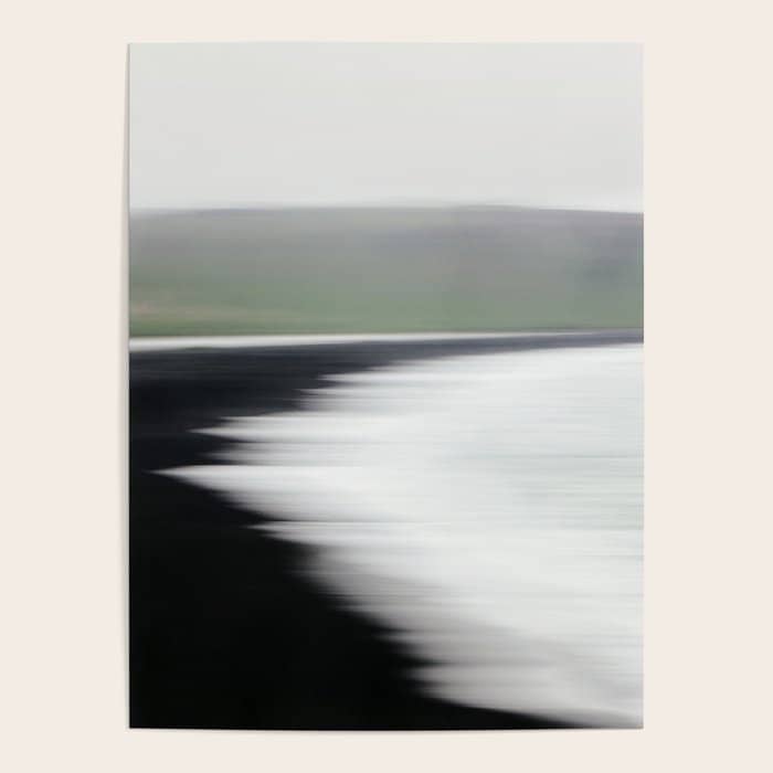 Ocean Waves In Iceland - Abstract Landscape Photography Poster