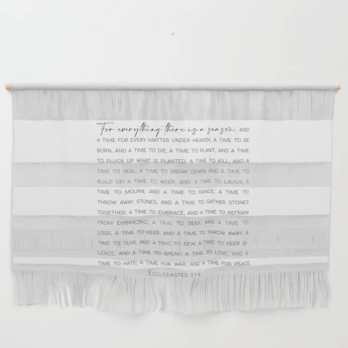 For Everything There Is A Season, Ecclesiastes 3:1-8 Wall Hanging