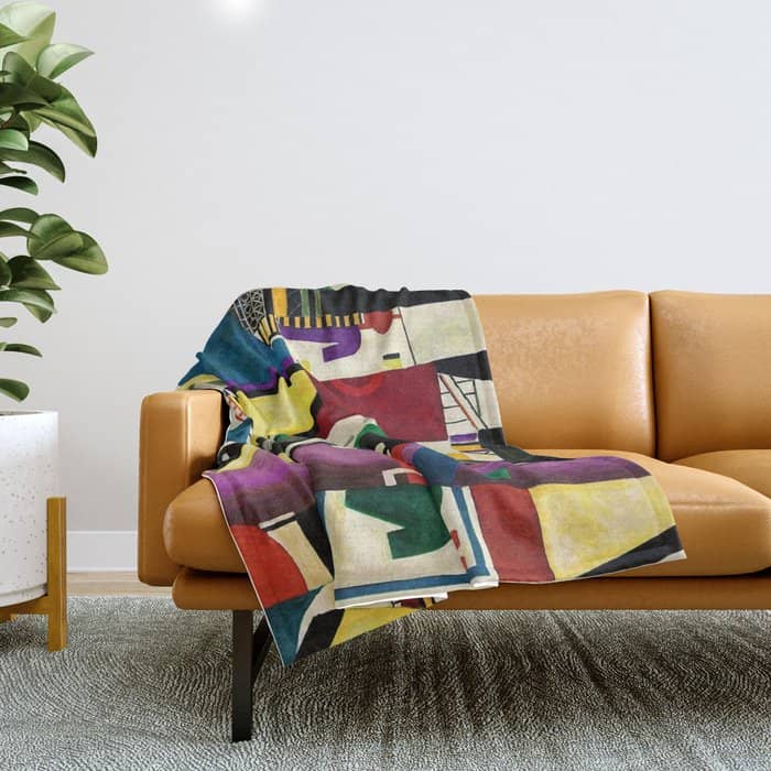 The City - La Ville By By Fernand LéGer Throw Blanket