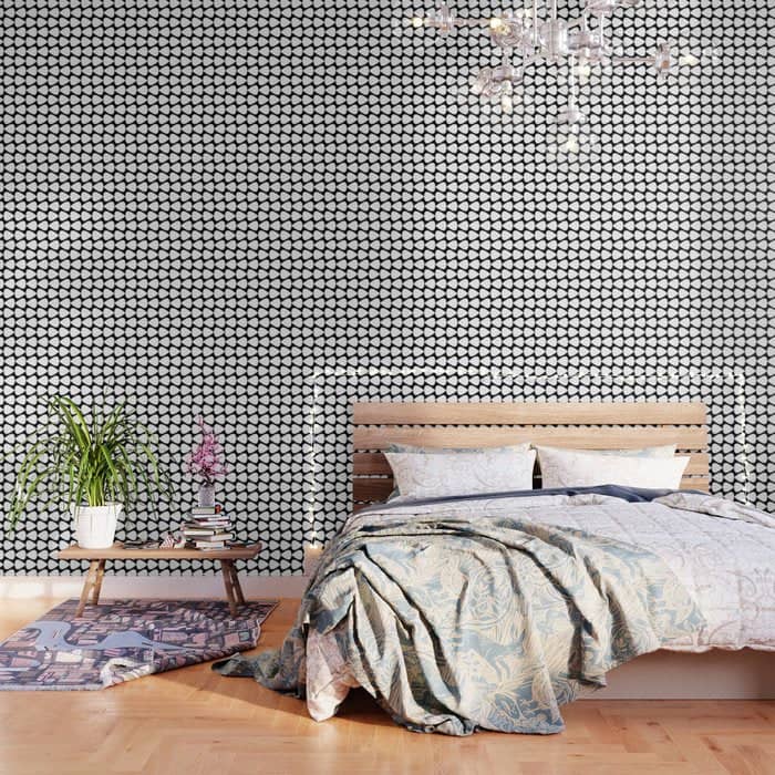 Plectrum Pattern In White And Black Wallpaper