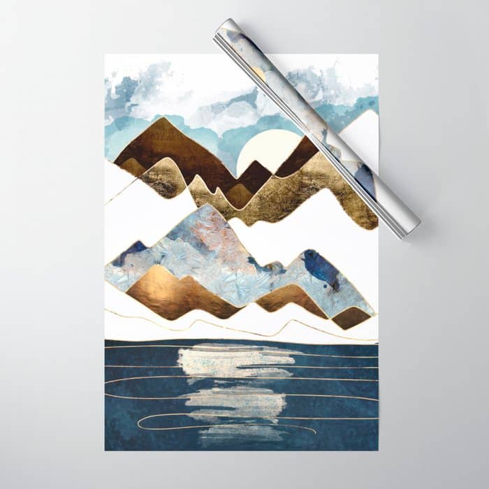 Minimal Abstract Mountains Wrapping Paper