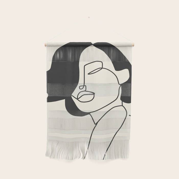 Drawing Female Face Portrait Ii Wall Hanging