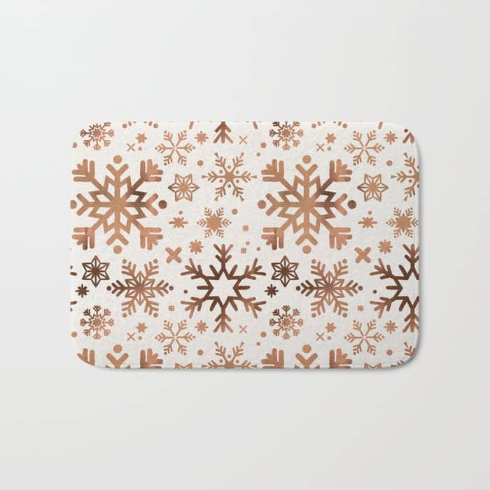 Snowflake Collection - Rose Gold Palette Bath Mat