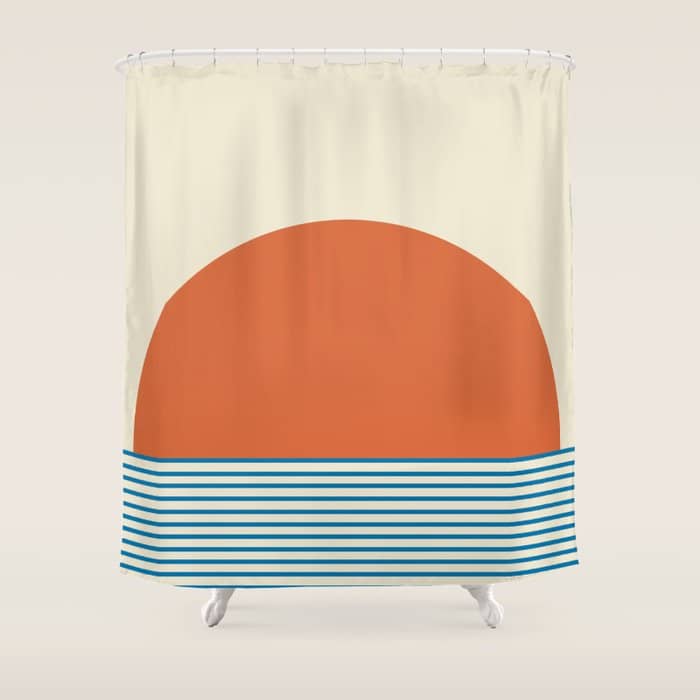 Sunrise Sunset Iv - Orange Blue Shower Curtain