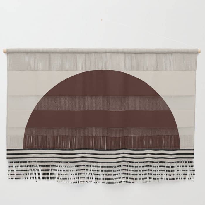 Sunrise Sunset Iii - Deep Red Wall Hanging