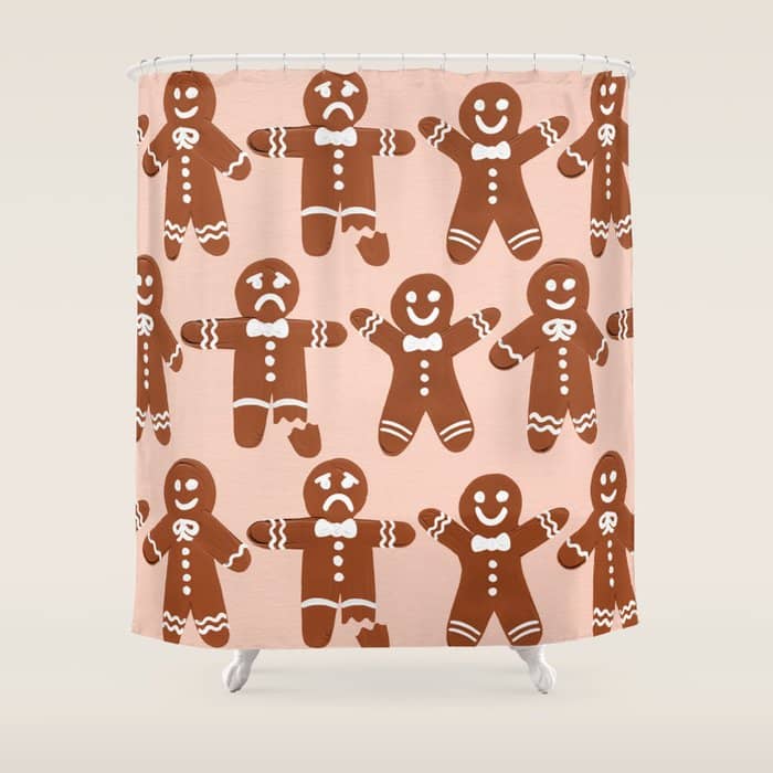 Gingerbread Men - Blush Palette Shower Curtain