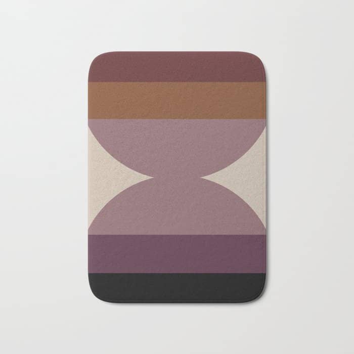 Retro Minimalism - Purple Autumn Bath Mat