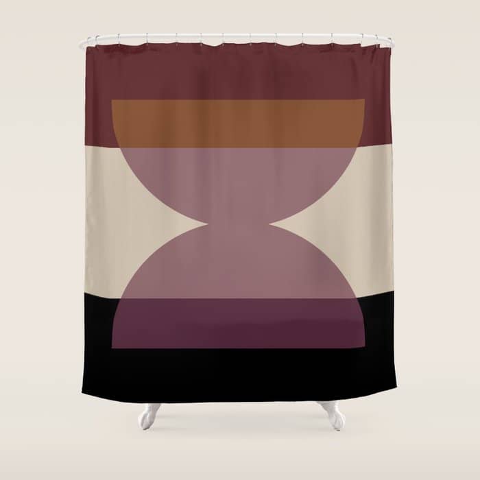 Retro Minimalism - Purple Autumn Shower Curtain