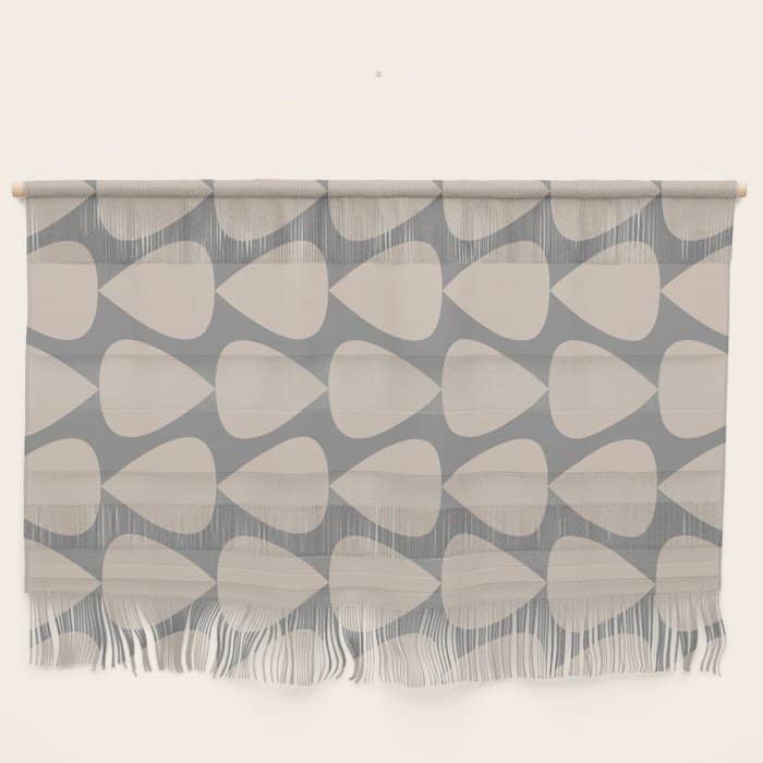 Plectrum Pattern In Putty And Gray Wall Hanging