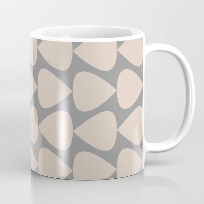Plectrum Pattern In Putty And Gray Coffee Mug