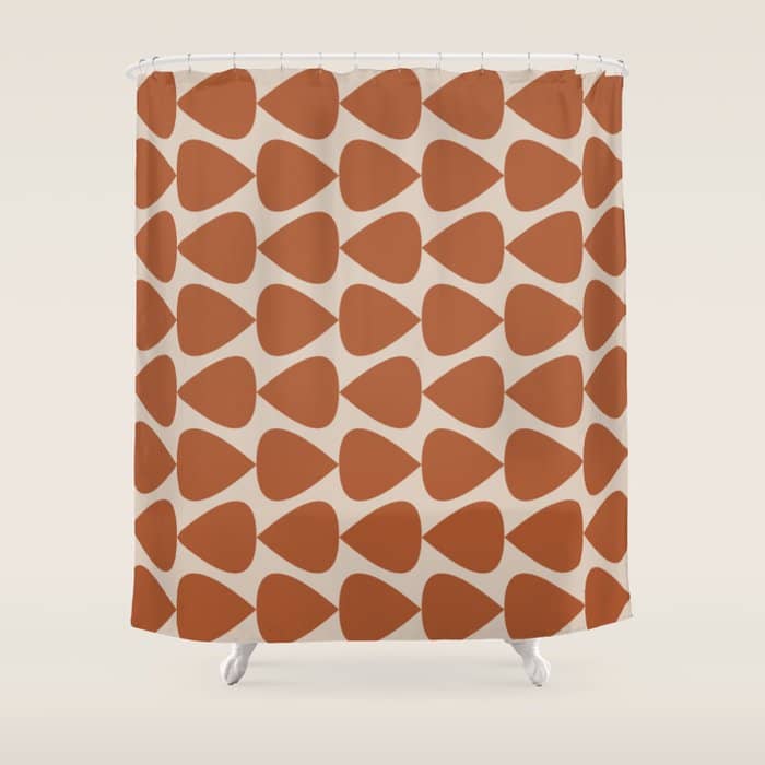 Plectrum Pattern In Clay And Putty  Shower Curtain