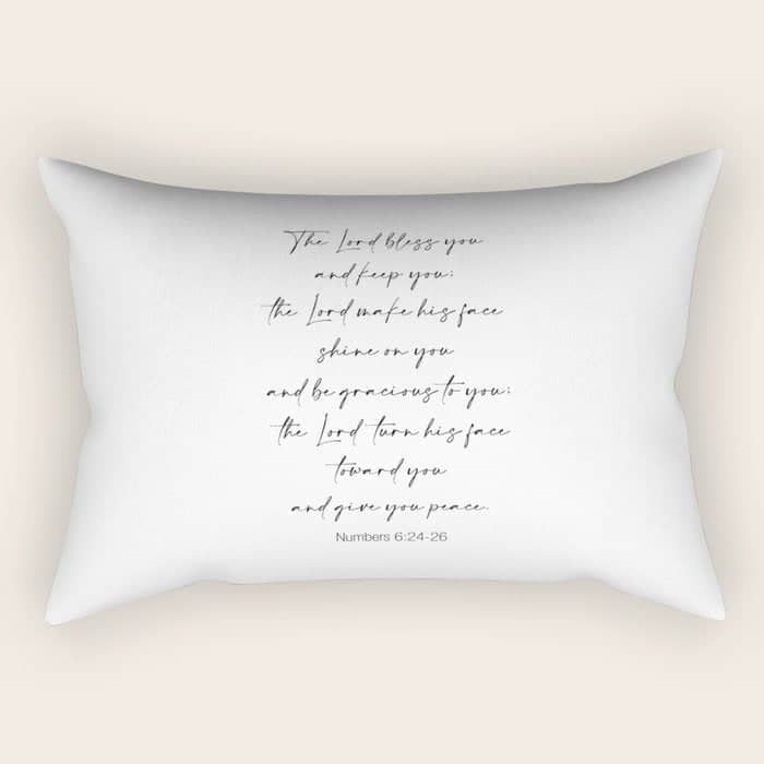 The Lord Bless You  - Numbers 6:24-26 Rectangular Pillow