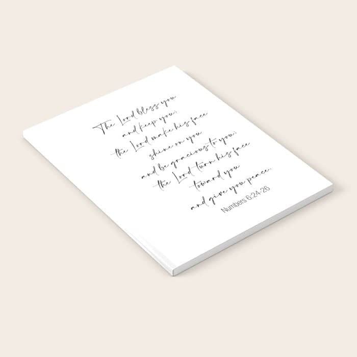 The Lord Bless You  - Numbers 6:24-26 Notebook