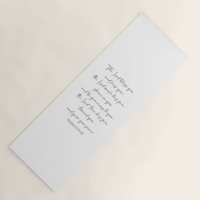 The Lord Bless You  - Numbers 6:24-26 Yoga Mat