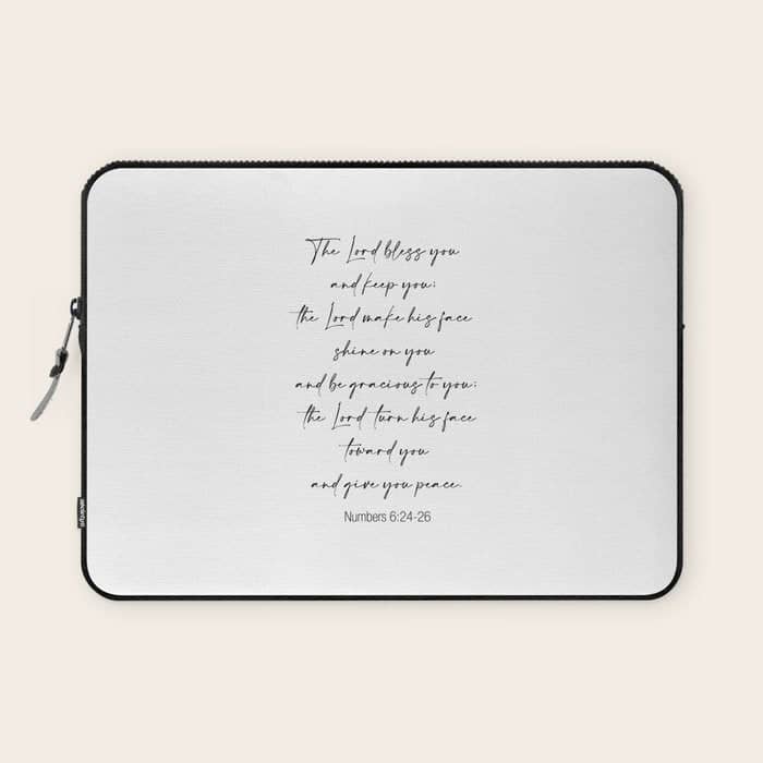 The Lord Bless You  - Numbers 6:24-26 Laptop Sleeve