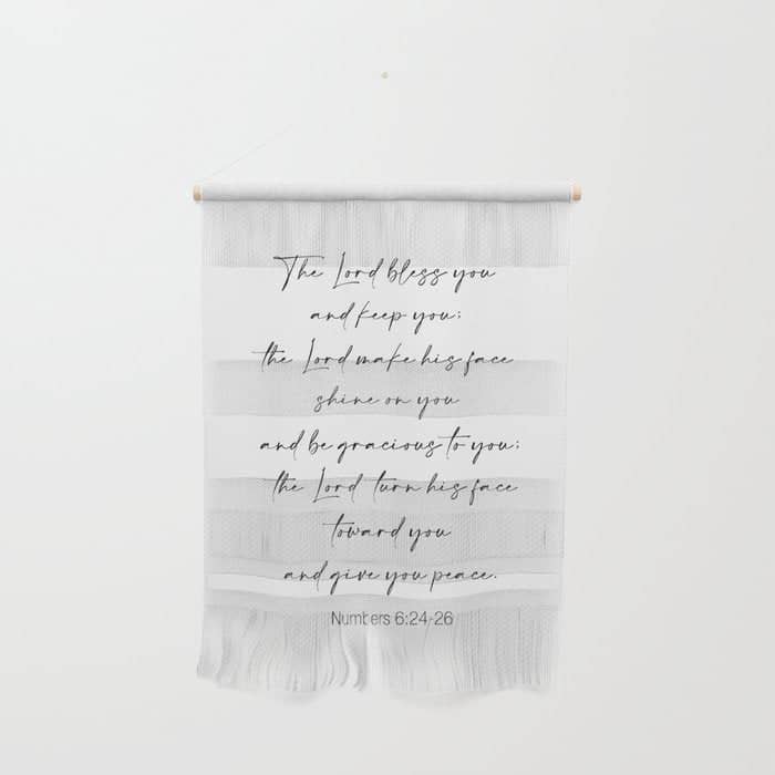 The Lord Bless You  - Numbers 6:24-26 Wall Hanging