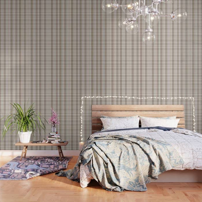 Checkered, Plaid Prints, Warm Brown Wallpaper