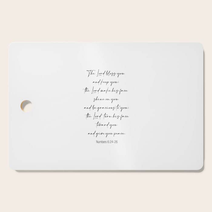 The Lord Bless You  - Numbers 6:24-26 Cutting Board