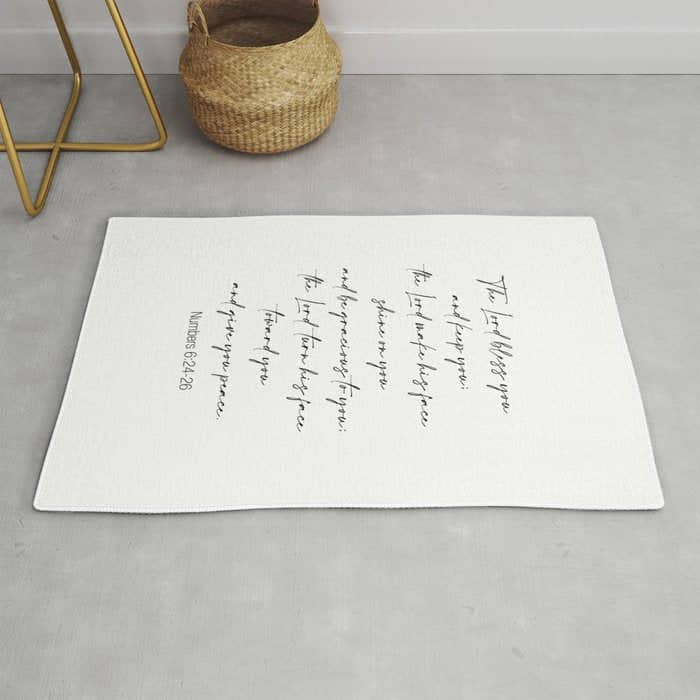 The Lord Bless You  - Numbers 6:24-26 Rug