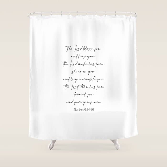 The Lord Bless You  - Numbers 6:24-26 Shower Curtain