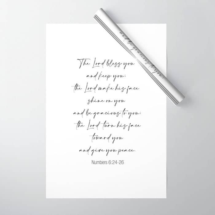 The Lord Bless You  - Numbers 6:24-26 Wrapping Paper