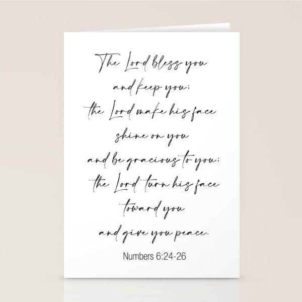The Lord Bless You  - Numbers 6:24-26 Stationery Card