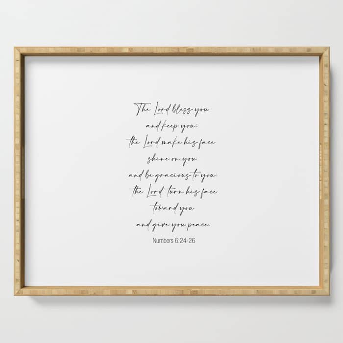 The Lord Bless You  - Numbers 6:24-26 Serving Tray