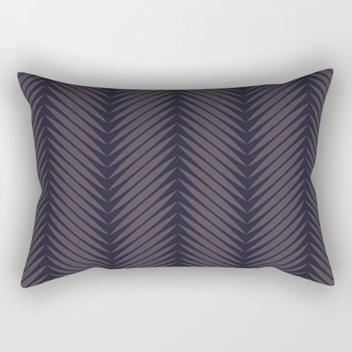 Palm Leaf Pattern - Midnight Rectangular Pillow