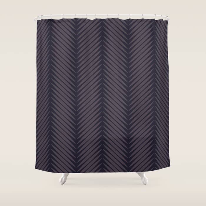 Palm Leaf Pattern - Midnight Shower Curtain