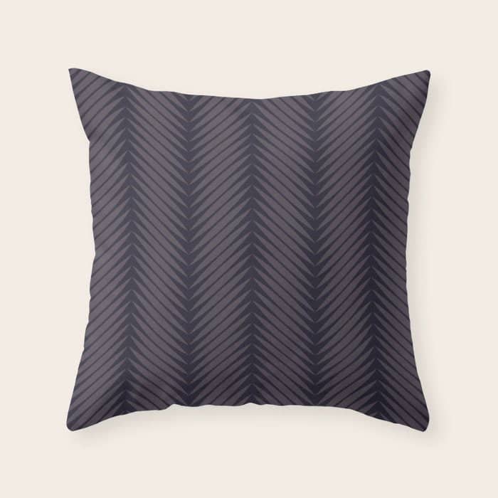 Palm Leaf Pattern - Midnight Throw Pillow