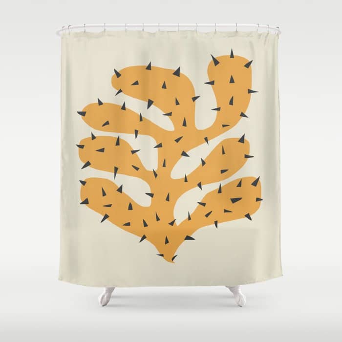 Matisse Inspired Orange Shape Shower Curtain
