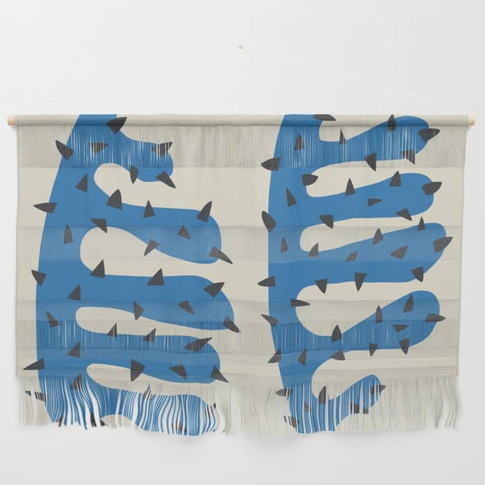 Matisse Inspired Blue Shape Wall Hanging