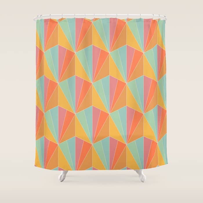 Gisela Color Block Pattern Ii Shower Curtain