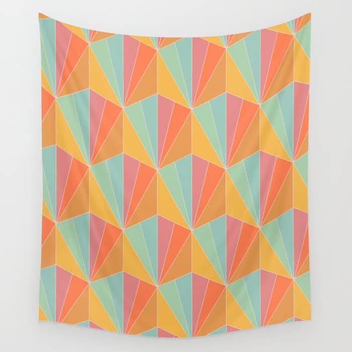 Gisela Color Block Pattern Ii Wall Tapestry